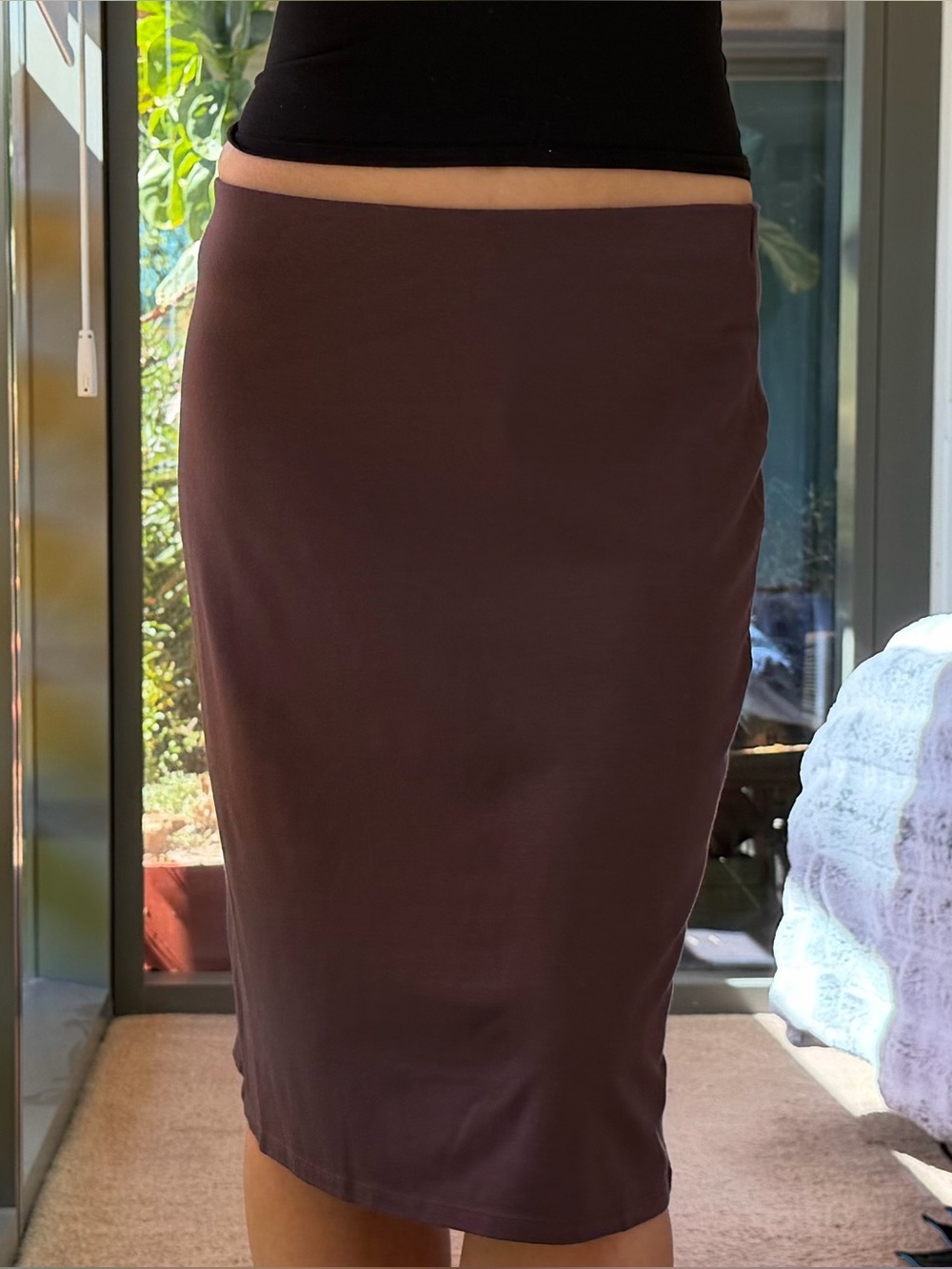 Skims Brown Knee Length Skirt